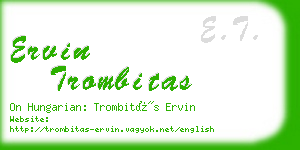 ervin trombitas business card